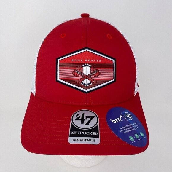 Rome Braves Atlanta Burgess Trucker Hat Snapback MILB Minor Lg Baseball MLB - Picture 1 of 8